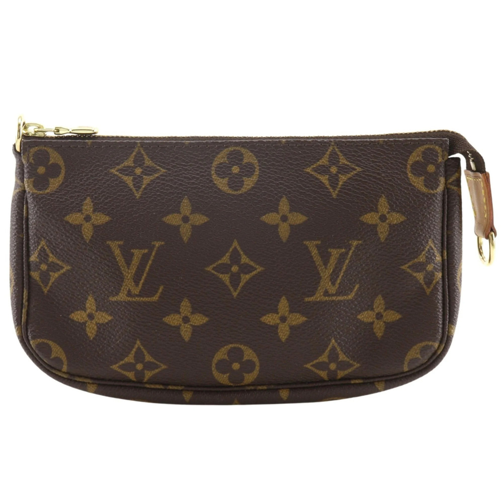 LOUIS VUITTON Brown Monogram Canvas Pochette Pouch